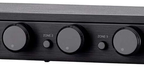 Monoprice SSVC-4.1 Single Input 4-Channel Speaker Selector with Volume Control, Impedance Protection, Individual Zone On/Off Buttons, Black, Model Number: 138159