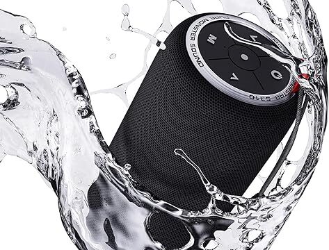 Monster S310 Upgraded Bluetooth Speaker, Portable Bluetooth Speaker, 30W True Wireless Stereo Pairing Deliver Dynamic Sound, IPX6 Waterproof, Bluetooth 5.2 Built-in Mic, 24H,for Family Outdoor Black