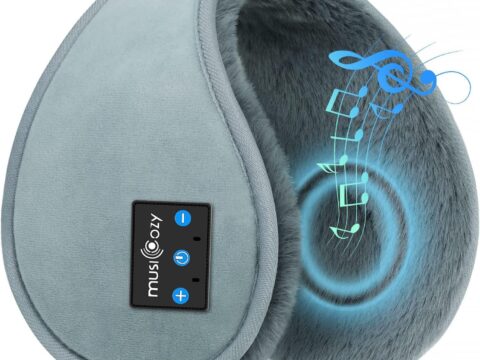 MUSICOZY Bluetooth Headphones Earmuffs Ear Warmers Wireless Headphones EarMuffs, Built-in HD Speakers