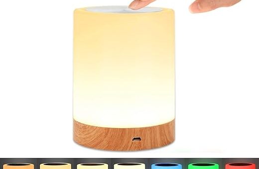 Night Light, Touch Lamp for Bedrooms Living Room Portable Table Bedside Lamps with Rechargeable Internal Battery Dimmable 2800K-3100K Warm White Light & Color Changing RGB (Regular Size)…