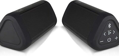 OontZ Ultra Bluetooth Speaker, Dual Edition Waterproof Bluetooth Speaker, Aux input, 14 Watts, Surround Sound, Rich Bass, Portable Wireless Speaker, Indoor Outdoor Speaker 20 hrs playtime (Black-Dual)