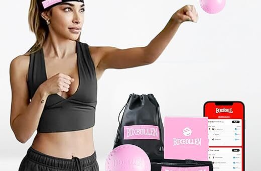 Original with App, Used by Celebrities - MMA Gear Boxing Ball - Boxing Reflex Ball with Adjustable Strap - Interactive Boxball App Integration - 1 Pack