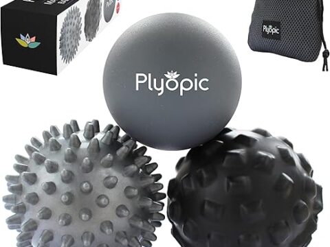 Plyopic. Massage Ball Set - for Deep Tissue Muscle Recovery, Myofascial Release, Trigger Point Therapy, Mobility, Plantar Fasciitis Relief - Eliminate Muscle Pain and Tension in Your Back Neck Foot