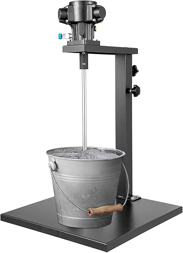 Pneumatic Paint Mixer Machine 5 Gallon Paint Mixer Stirring Tool 1/4HP Stainless Steel Pneumatic Mixer Paint Mixer Cement Mixer Stand with Stand Ink Paint Mixing Tool to Mix Paint