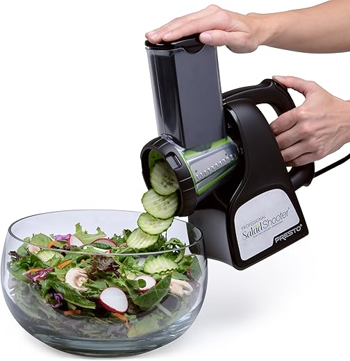 Presto 02970 Professional SaladShooter Electric Slicer/Shredder, Black,1 count