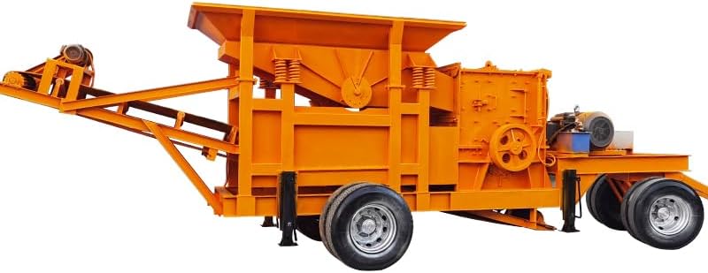 Professional Grade Mobile Crusher for Aggregate Production - Jaw Crusher Machine with Diesel Engine Ideal for Quarries, Mines, & Construction Sites