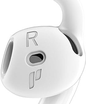 Proof Labs 4 Pairs for AirPods 4 Ear Hooks Covers [Added Storage Pouch] Accessories Compatible with Apple AirPods 4th Generation (White)