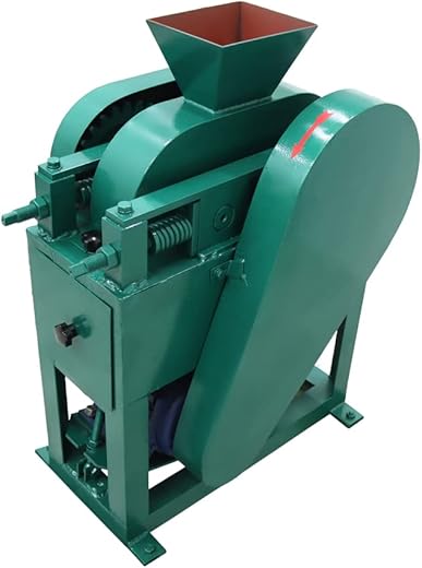 Rock Crusher 220V Double Roller Crusher Steel Slag Stone Grinder Rock Crusher 1.5KW Electric Shatter Pulverizer Industrial Shredder Can Crusher