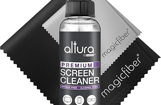 Screen Cleaner Spray and Wipe Kit Professional Computer Screen Cleaner & Car Screen Cleaner Laptop Cleaning Kit for MacBook Monitor Phone Cleaner, 2oz