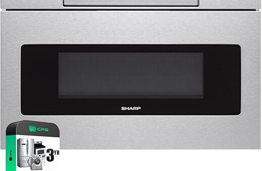 Sharp SMD2470ASY 24 in. 1.2 cu. ft. 950W Stainless Steel Microwave Drawer Oven Bundle with 3 YR CPS Enhanced Protection Pack