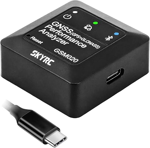 SKYRC GNSS Performance Analyzer RC GPS+GLONASS Speedometer, Bluetooth Enabled Race Data Logger and Speed Tracker for RC Cars and Planes. GSM020 SK-500023