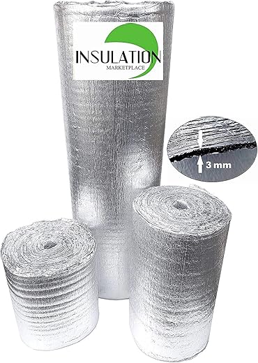 SmartSHIELD -3mm 16"x50Ft Reflective Insulation roll, Foam Core Radiant Barrier, Thermal Insulation Shield, Commercial Grade (16"x50')