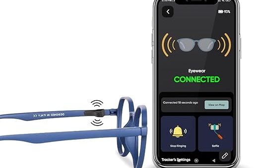 Spec Finder for Android | Dolphin Eyewear Tracker | tag8 Glasses Tracker Compatible with Android and Apple iOS | Prevents Loss with configurable Separation Alarm | Compact Rechargeable Battery