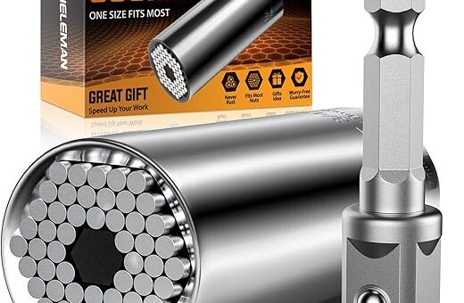 Stocking Stuffers for Mens Gift Christmas Super Universal Socket Tools Gifts for Men: Socket Set with Power Drill Adapter(7-19 MM) Cool Stuff Gadgets for Women Birthday Gift for Dad Husband Adults