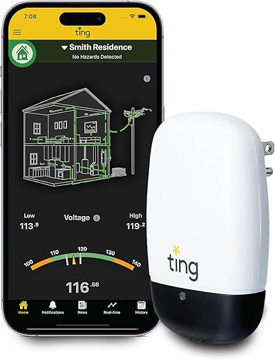 Ting Smart Fire Prevention Sensor & Service - Includes 12 Months of Required Service, Residential Use Only