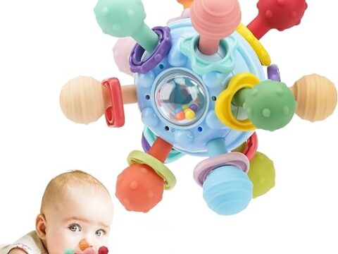 TOHIBEE Baby Montessori Sensory Toys for 0-6 6-12 Months, Food Grade Teething Toys for Babies 0 3 6 9 12 18 Months, Newborn Infant Learning Developmental Toys Gifts for 1 2 Year Old Boys Girls