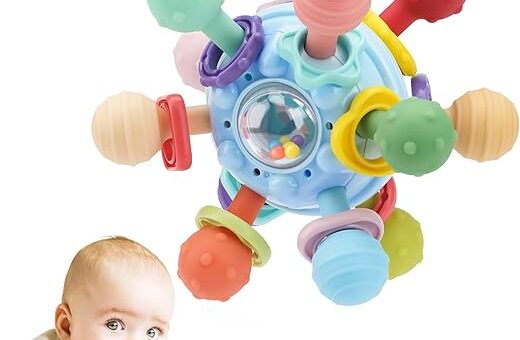 TOHIBEE Baby Montessori Sensory Toys for 0-6 6-12 Months, Food Grade Teething Toys for Babies 0 3 6 9 12 18 Months, Newborn Infant Learning Developmental Toys Gifts for 1 2 Year Old Boys Girls