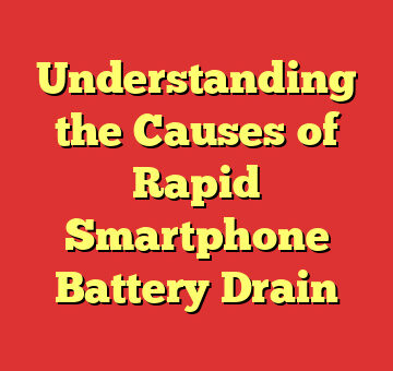 Understanding the Causes of Rapid Smartphone Battery Drain