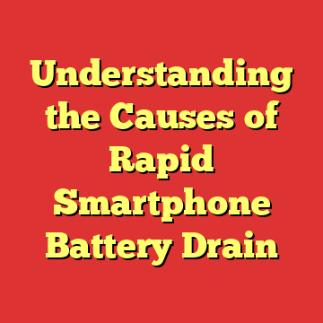 Understanding the Causes of Rapid Smartphone Battery Drain