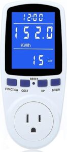 Upgraded Watt Power Meter Plug Home Electrical Usage Monitor Consumption, Energy Voltage Amps Kill Tester with Backlight, Overload Protection, 7 Modes Display