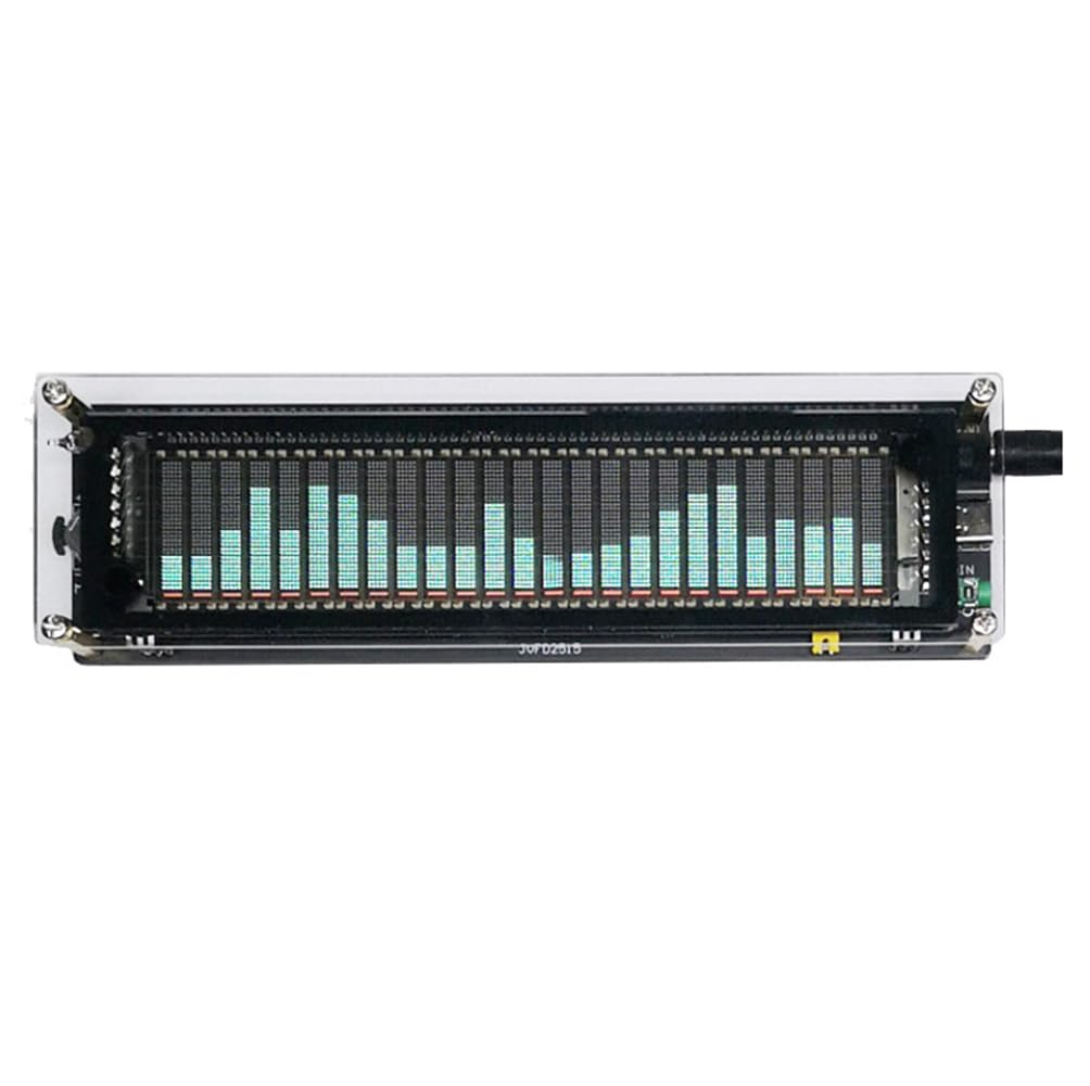 VFD Audio Spectrum Analyzer, Vacuum Fluorescent Display Music Spectrum Analyzer, 25-Band Music Spectrum Level, Audio Indicator Rhythm Analyzer, 10 Display Modes