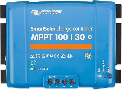 Victron Energy SmartSolar MPPT Solar Charge Controller (Bluetooth) - Charge Controllers for Solar Panels - 100V, 30 amp, 12/24-Volt