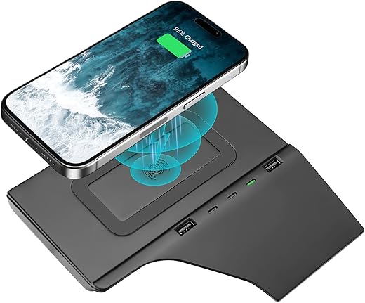 Wireless Charger for Nissan Sylphy 2020-2023 Accessories,Wireless Charging Pad Mat (Black)