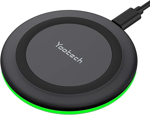 Yootech Wireless Charger,10W Max Fast Wireless Charging Pad Compatible with iPhone 16/16 Plus/16 Pro Max/15/14/13/SE 2022/12/11/X/8,Samsung Galaxy S22/S21/S20,for AirPods Pro 2(No AC Adapter)