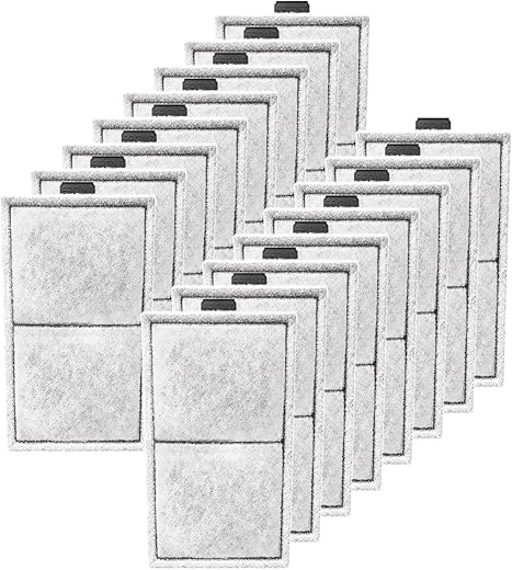 16 Pack PF-S Filter Cartridges for TOP FIN PF10 Power Filters, Fish Tank Filters Cartridge with Zeolite Replacement Aquarium PF-S Refill