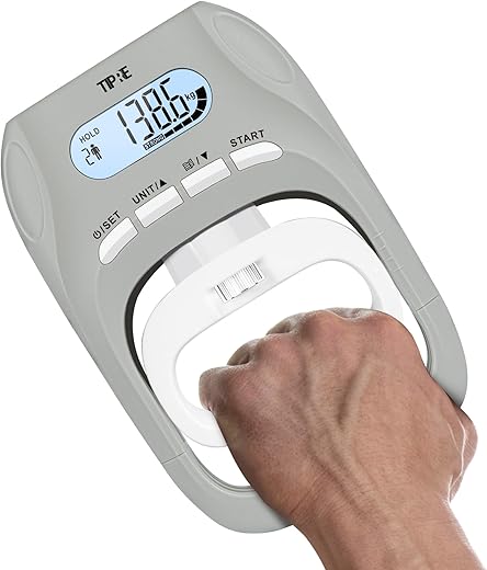 396lbs/180kg Grip Strength Tester, Hand Grip Dynamometer, Digital Grip Strength Tester with LCD Display, Adjustable Hand Grip Training Gauge, Hand Grip Testing for Sports Home School Use