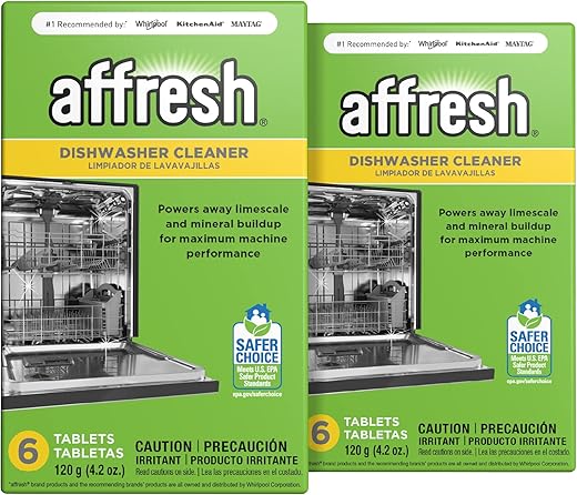 Affresh Dishwasher Cleaner, 12 Month Supply, Helps Remove Limescale and Odor-Causing Residue