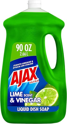 Ajax Ultra Dishwashing Liquid Dish Soap Refill, Vinegar and Lime Scent, 90 fluid ounce