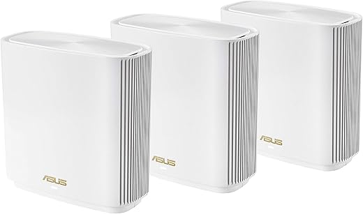 ASUS ZenWiFi Whole-Home Tri-band Mesh WiFi 6E System (ET9 3PK), Coverage up to 7,800 sq.ft, 7800Mbps, new 6GHz band, AiMesh, Lifetime Free Internet Security, Parental Control, EasySetup, Instant Guard