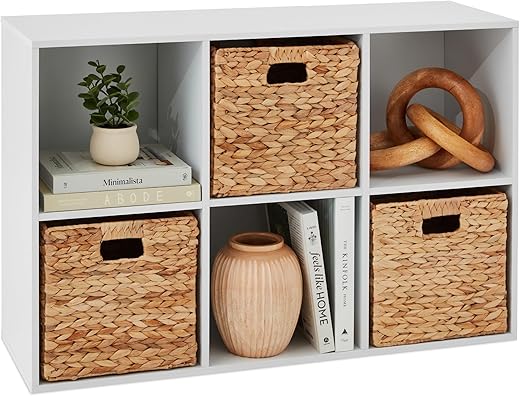 Best Choice Products 6-Cube Storage Organizer, 11in Shelf Opening, Bookcase, Display Shelf, Customizable w/ 3 Removable Back Panels – White