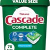 Cascade Complete Dishwasher Pods - Fresh Scent ActionPacs, Dishwasher Detergent, Dishwasher Soap, Detergent Pods, 78 Count