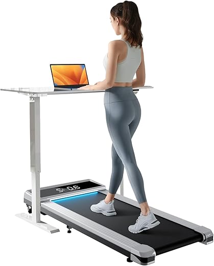 CURSOR FITNESS Walking Pad Treadmill with Incline, Under Desk Treadmill with Triple Shock-Absorbing System, 2.5HP Quiet Brushless, Portable Walking Treadmill with Remote Control