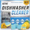 Dishwasher Cleaner And Deodorizer Tablets - 24 Pack Deep Cleaning Descaler Pods for Dish Washer Machine, Heavy Duty, Septic Safe, Natural Limescale Remover, Calcium, Odor, Smell - 12 Month Supply