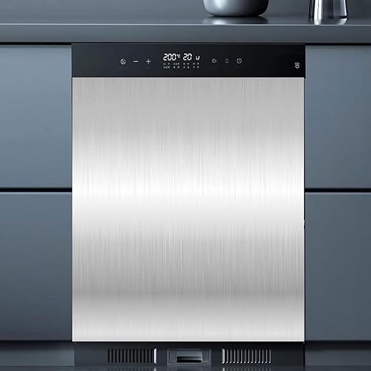 Dishwasher Cover Decorative Stainless Steel Magnet Dishwasher Covers for The Front Dishwasher Door Magnet 23 W x 26 H inches