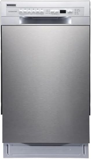 EdgeStar BIDW1802 18 Inch Wide 8 Place Setting Energy Star Certified Built-In Front Control Dishwasher - Stainless Steel