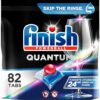 FINISH Quantum Powerball, Dishwasher Pods, Dishwasher Detergent Liquid, Dishwasher Soap, Advanced Clean & Shine, 82ct Dishwasher Tablets