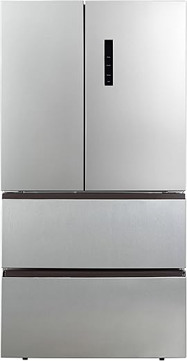 Hamilton Beach HBFR1504 Full Size Counter Depth Refrigerator with Two Freezer Drawers, 17.9 cu ft, Stainless