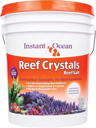 Instant Ocean Reef Crystals Reef Salt, Formulated Specifically For Reef Fish Tank Aquariums