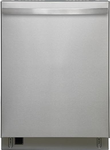 Kenmore 24" Built-In Stainless Steel Tub Dishwasher with EasyFlex 3rd Rack, SmartWash, UltraWash Plus, TurboDry, and Adjustable Rack, Energy Star Certified, Fingerprint Resistant Stainless Steel