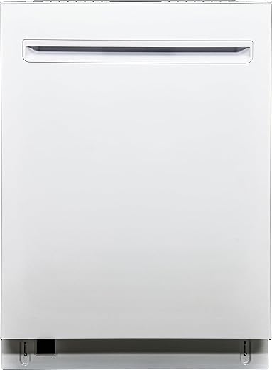 Kenmore 24" Built-In Stainless Steel Tub Dishwasher with EasyFlex 3rd Rack, SmartWash, UltraWash Plus, TurboDry, MoreSpace Adjustable Rack, Energy Star Certified, White