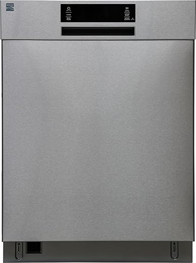 Kenmore 24" Built-In Stainless Steel Tub Dishwasher with SmartWash, UltraWash, SmartDry Plus, MoreSpace Adjustable Rack, Energy Star Certified, Fingerprint Resistant Stainless Steel