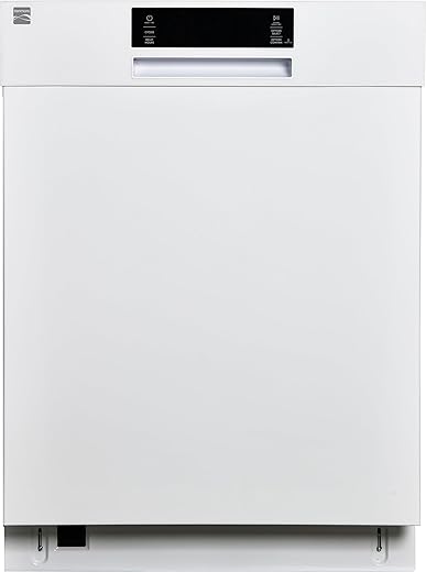 Kenmore 24" Built-In Stainless Steel Tub Dishwasher with SmartWash, Smart Dry, and MoreSpace Adjustable Rack, Energy Star Certified, White