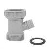 Kitchen Sink Drain Pipe Adapter Wye, Y-Shaped Strainer Connector Waste Outlet Male Female Thread Fitting with Dishwasher Input