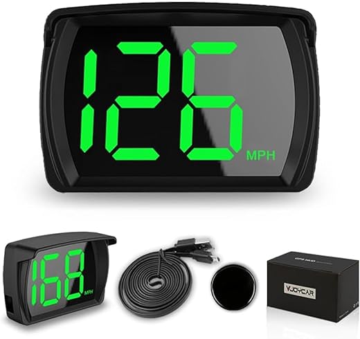 New Speedometer HUD GPS Digital Speed Meter MPH Speedo Head Up Display for Cars Trucks, USB Cable Plug & Play (G20-Only Green)