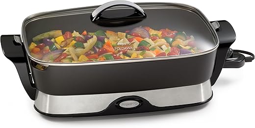 Presto 06857 16-inch Electric Foldaway Skillet, Black