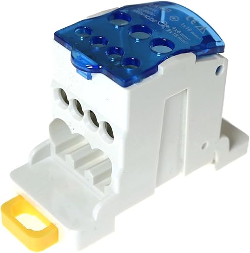 RLECS Screw Terminal Strip Blocks Cabinet Wire Splitter Connector UKK-80A Block Rail Type Distribution Box Din Rail Terminal Block Electric Wire Connector Universal Power Junction Box